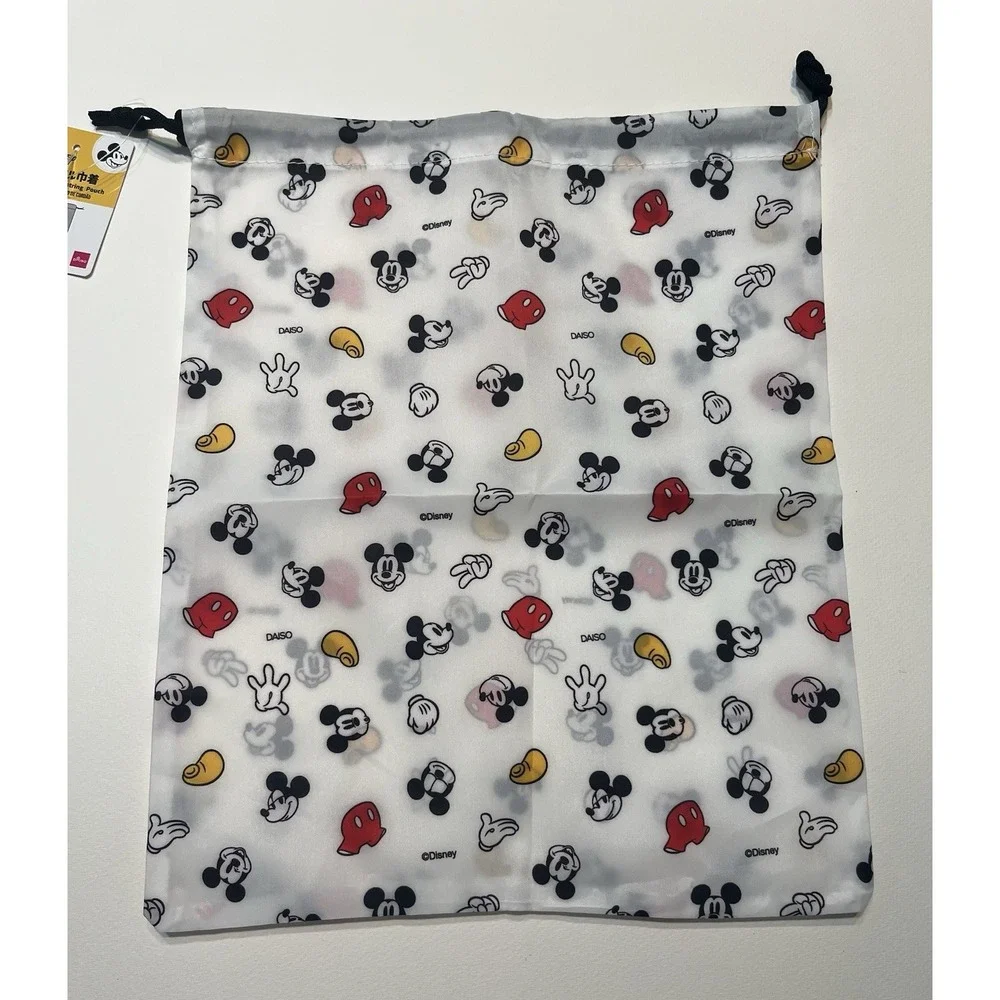 Disney Daiso Travel Drawstring Pouch Mickey Mouse‎